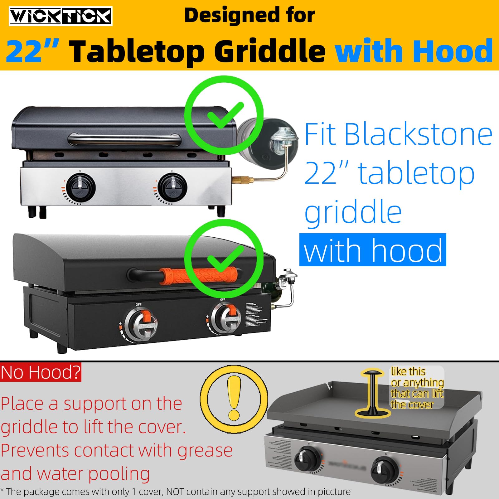 WICKTICK cover guards gas line connections against weather and debris for safer grilling.