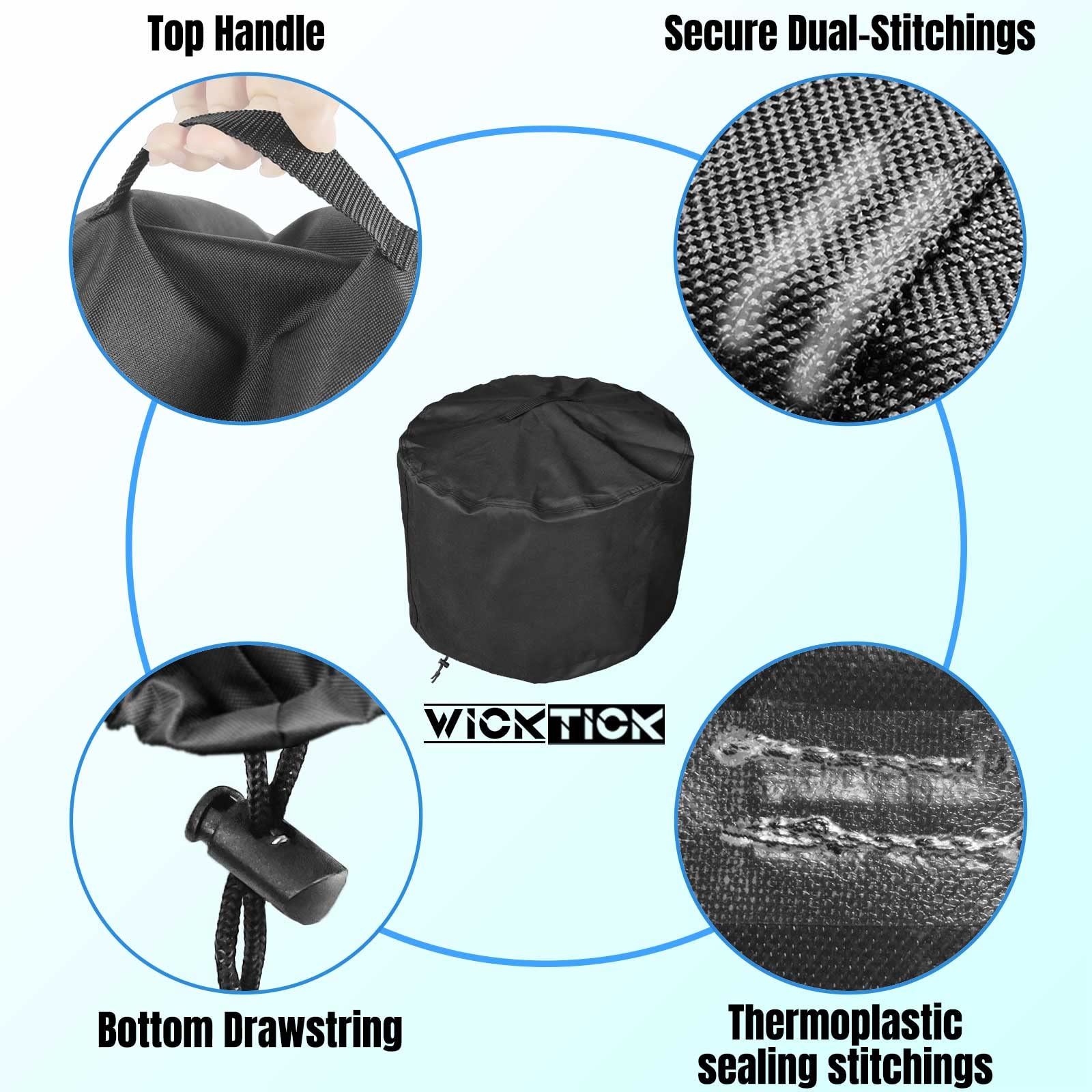 WICKTICK heavy-duty 600D fabric for durable outdoor protection