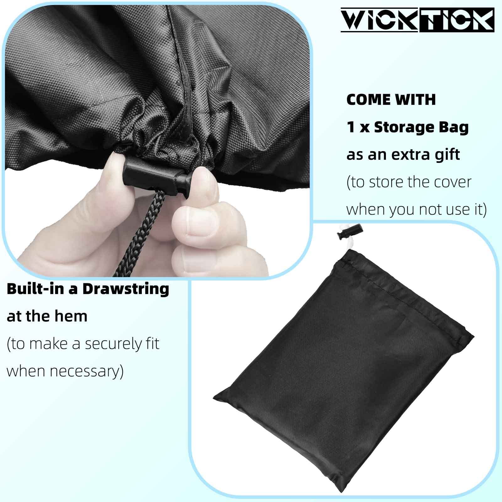 Storage bag included for tidy offseason storage