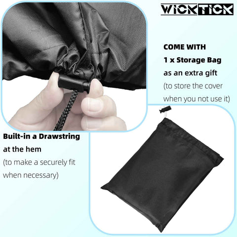 Storage bag included for tidy offseason storage