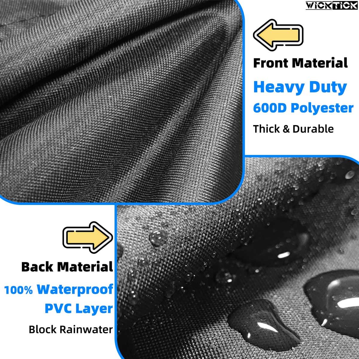 WICKTICK windproof design keeps the cover secure on windy days