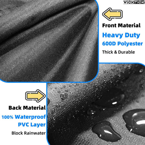 WICKTICK windproof design keeps the cover secure on windy days