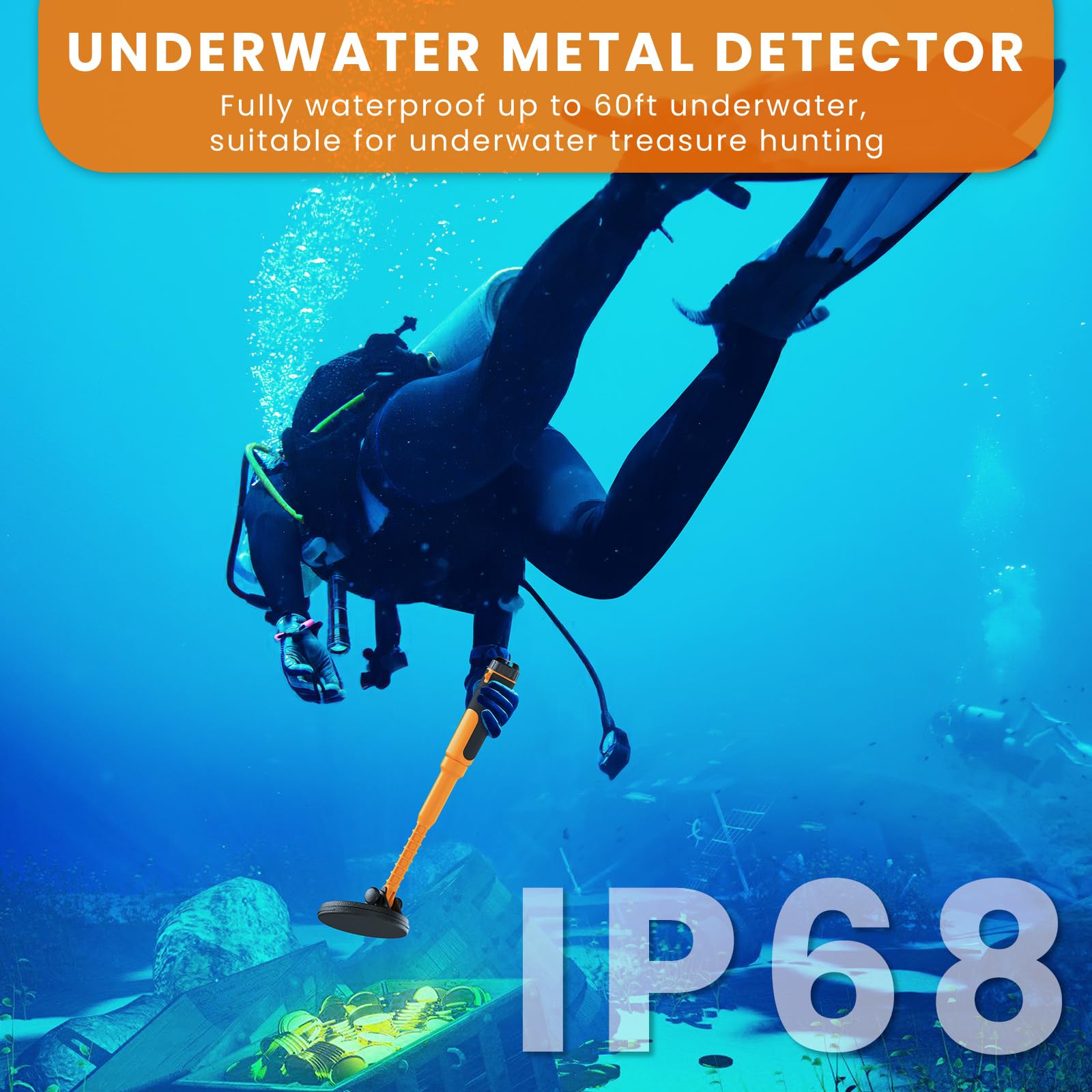 Widazzla depth readout guides underwater searches with quick target location.