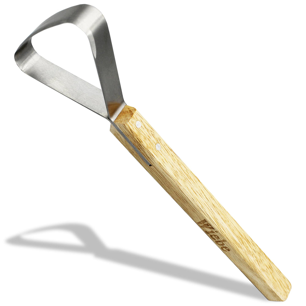Wiebe Pelt Scraper dual-edge blade for precise fleshing on small pelts.