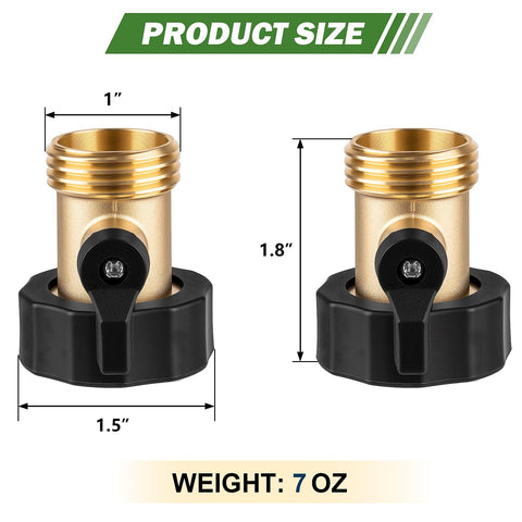 3/4-inch hose thread compatibility with WIESVOP valve for versatile fittings