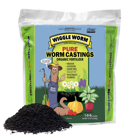 Wiggle Worm bag front in a resealable pouch for easy, mess-free application.