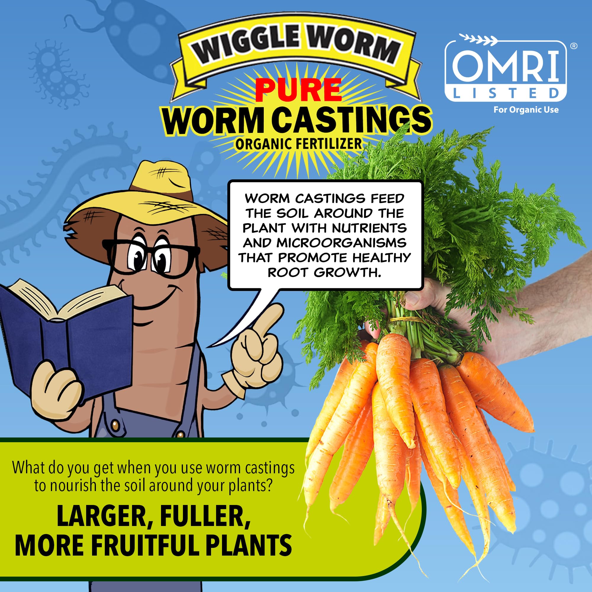 Wiggle Worm potted plant benefiting from castings for healthier growth.