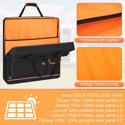 Deep opening main compartment facilitates easy loading of two panels.