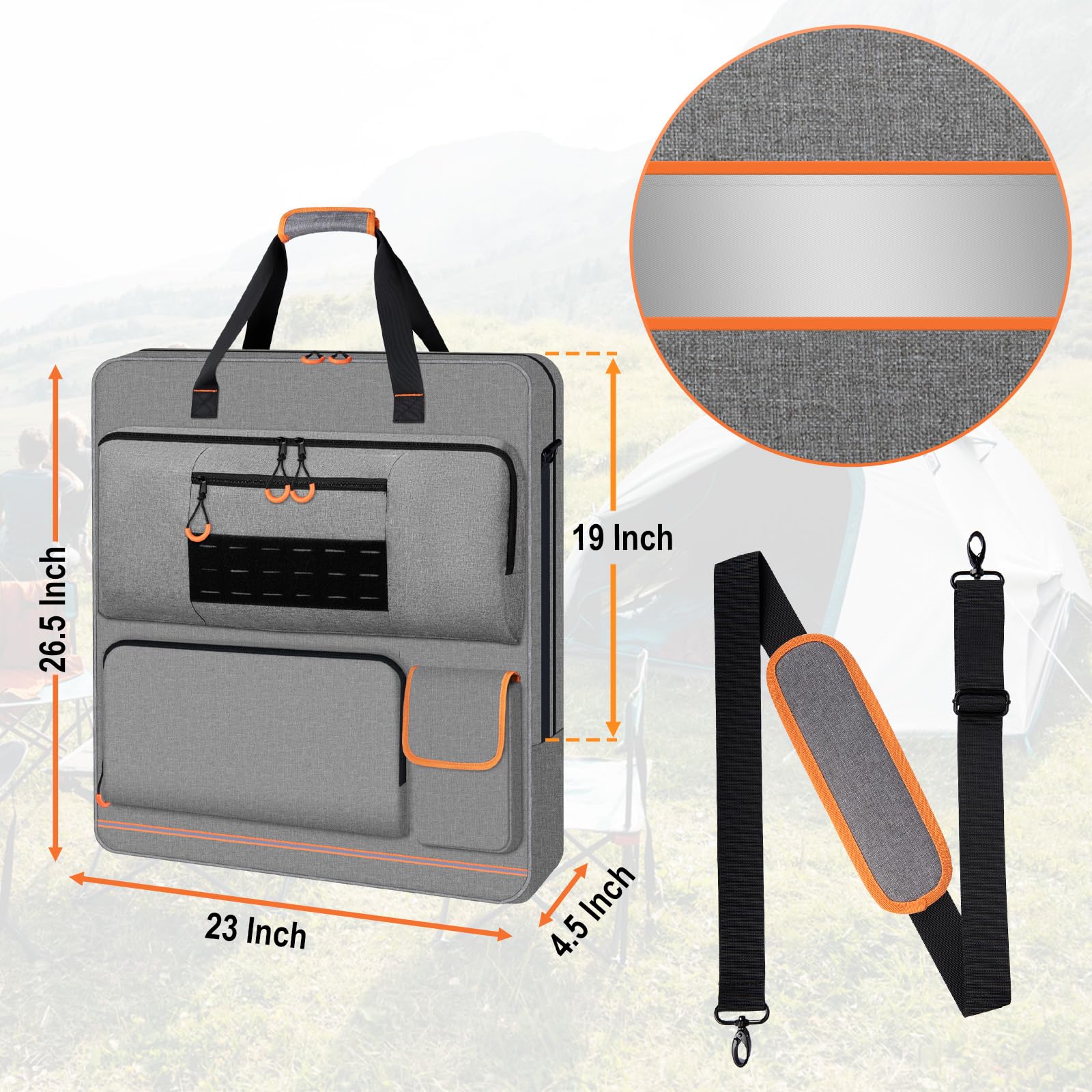 Wigojoy solar bag includes stretch pockets to organize cables neatly