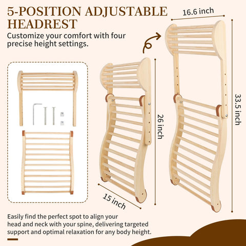 Wiiyita backrest height adjusts from 26 to 33.5 inches for versatile setups
