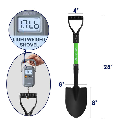 WIKER green fiberglass handle offers lightweight strength