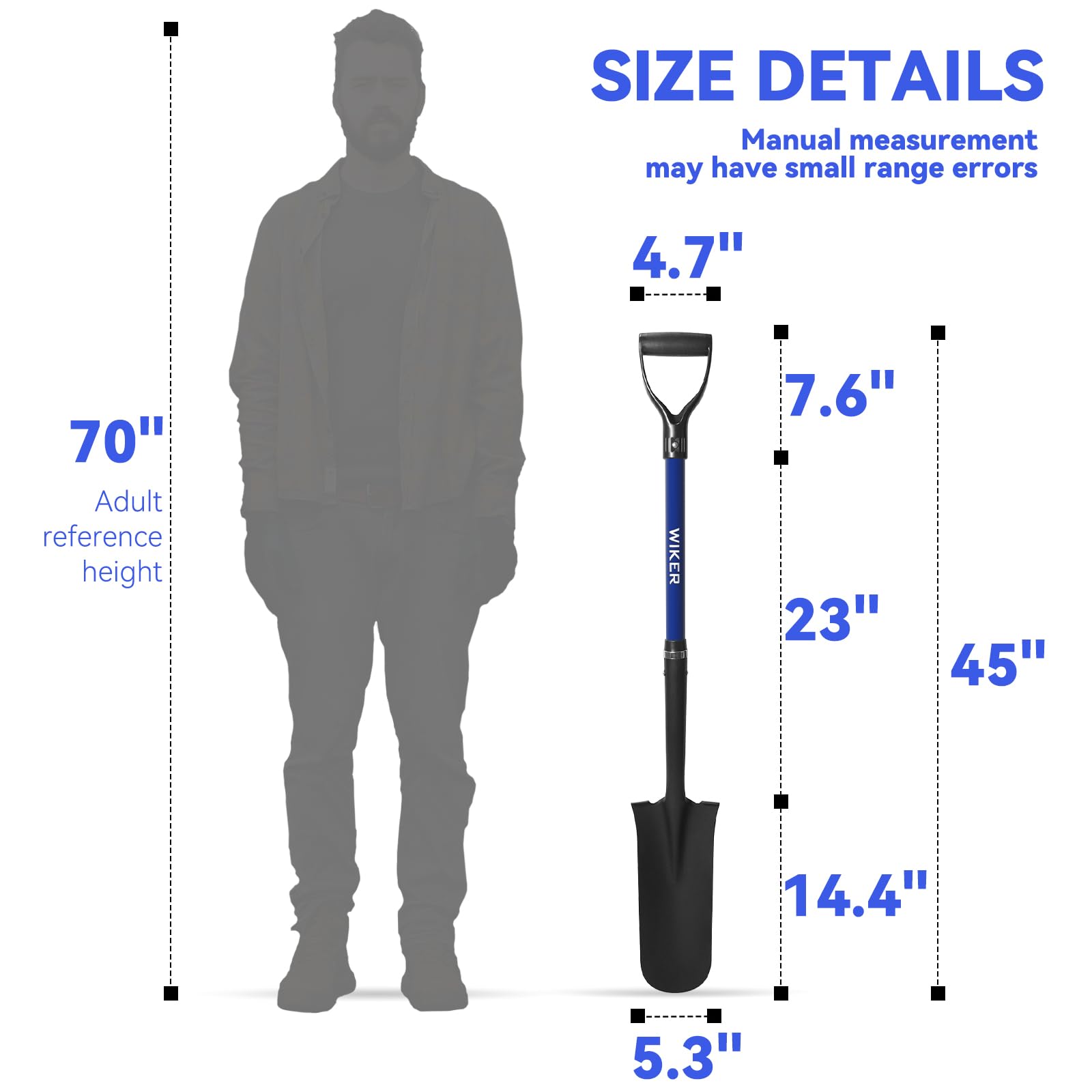 WIKER blue heavy‑duty garden tool built for hard outdoor work.