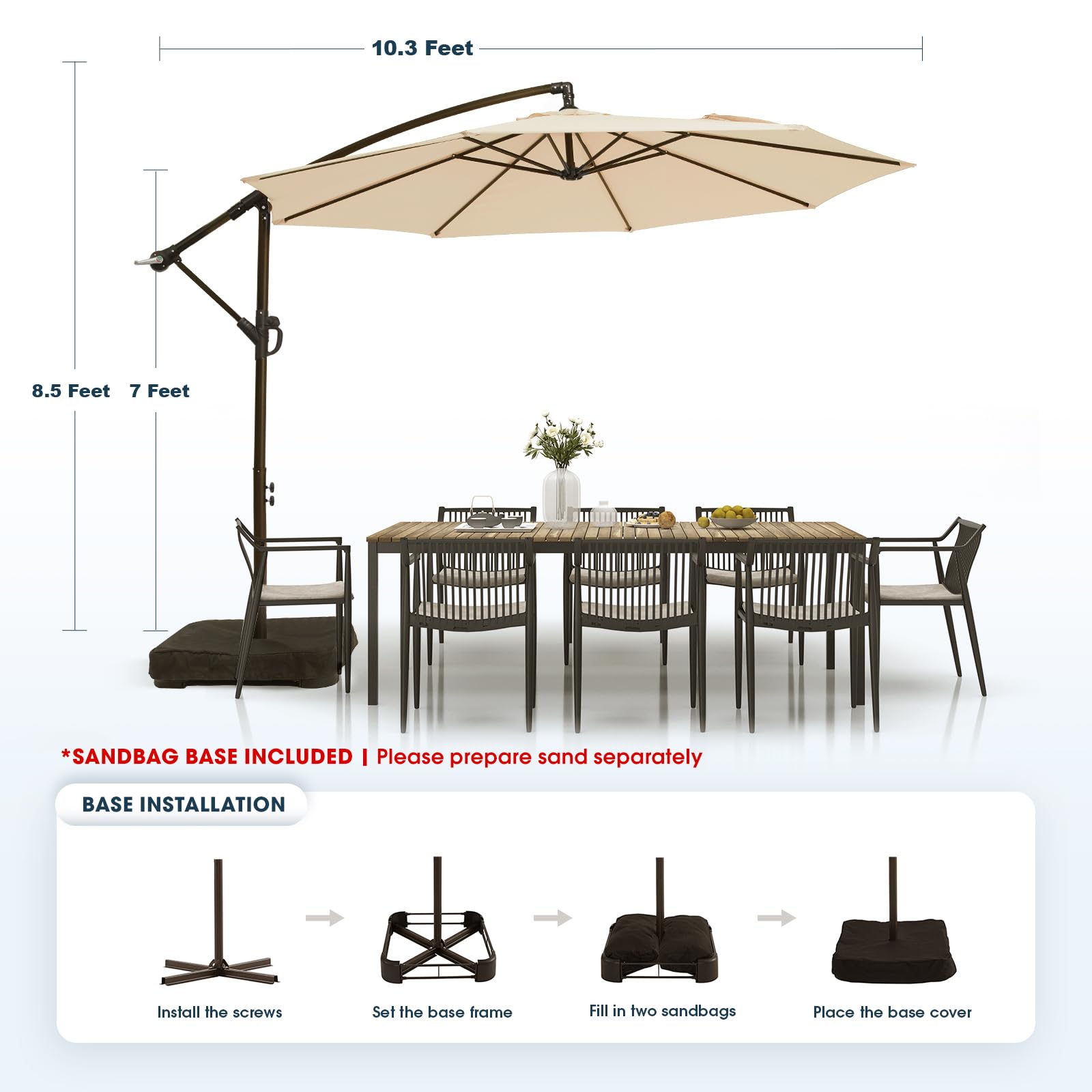 Wikiwiki 200g polyester canopy delivers UV resistance and water-shedding performance.