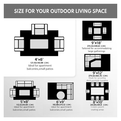 WikiWiki outdoor rug fade resistant colors outdoors