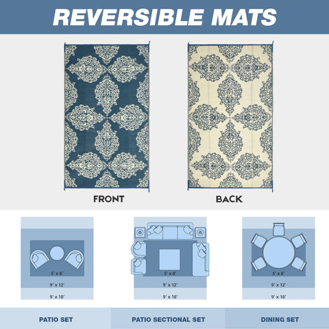 WikiWiki outdoor rug waterproof polypropylene weave withstands weather