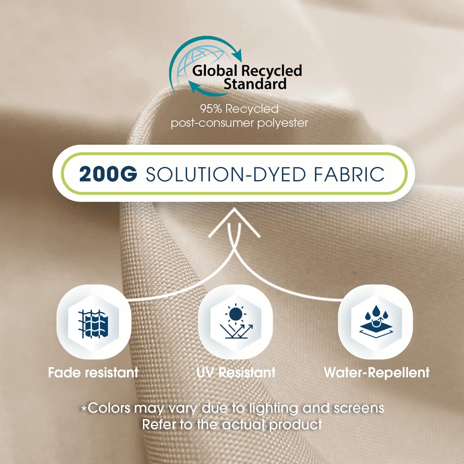 Wikiwiki fade-resistant fabric keeps color vibrant under sunlight.