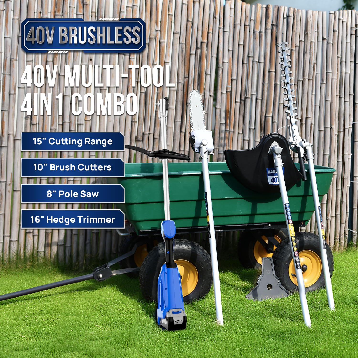 Wild Badger Power 15-inch trimmer/edger attachment for precise edging