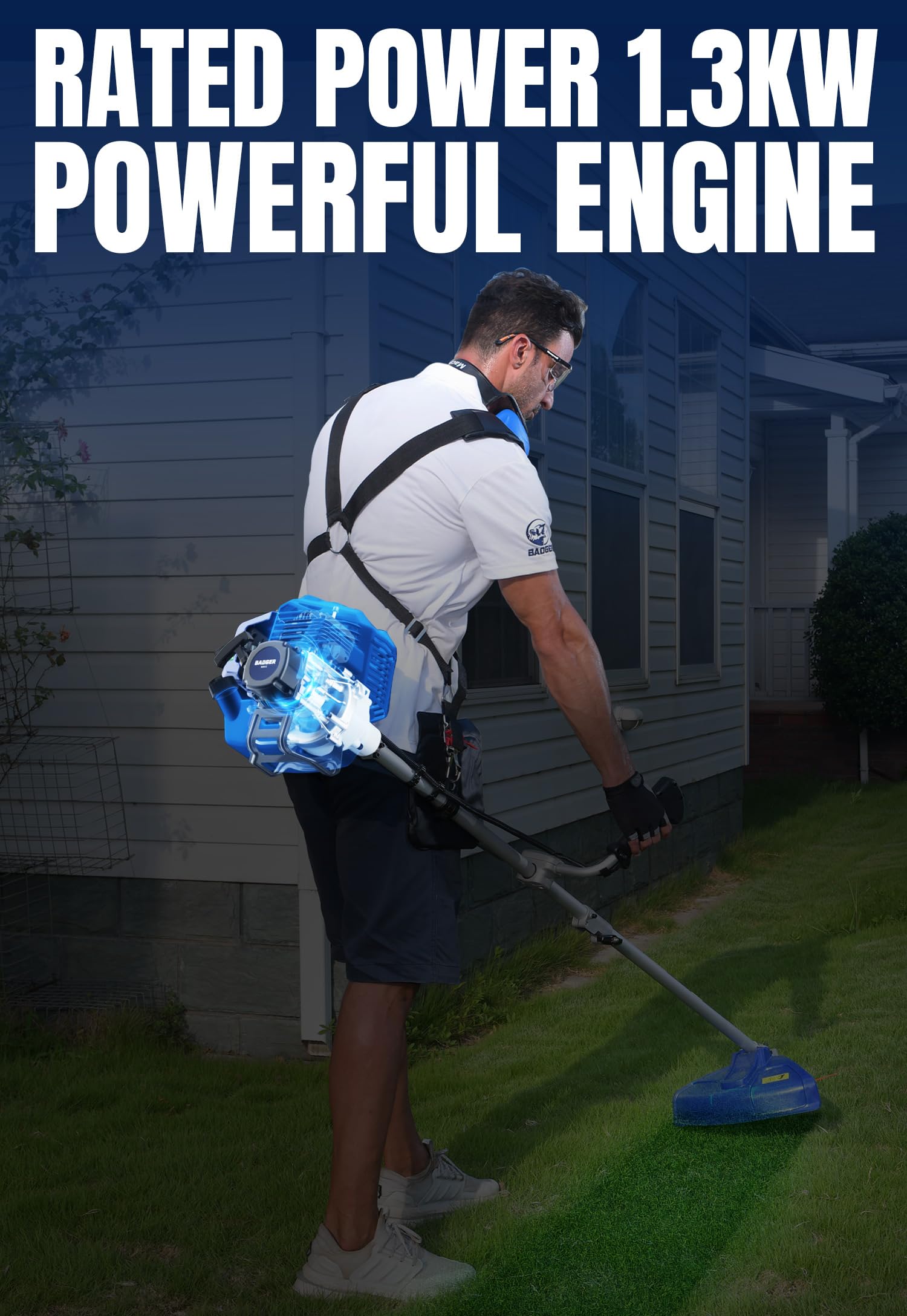 Wild Badger Power 3-in-1 tool combines trimmer, edger, cutter.
