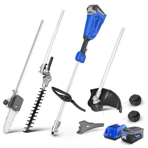 Wild Badger Power 40V multi-tool kit with interchangeable attachments for yard care