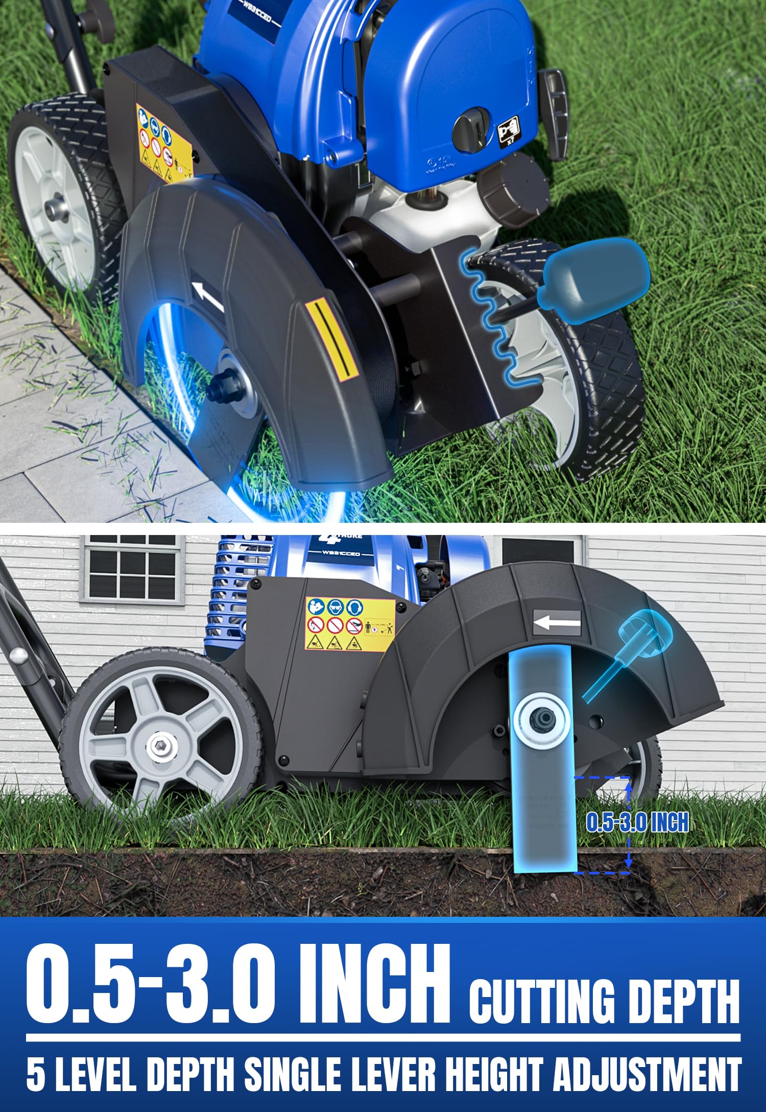 Wild Badger Power 9-5 inch edging blade shows strong cutting