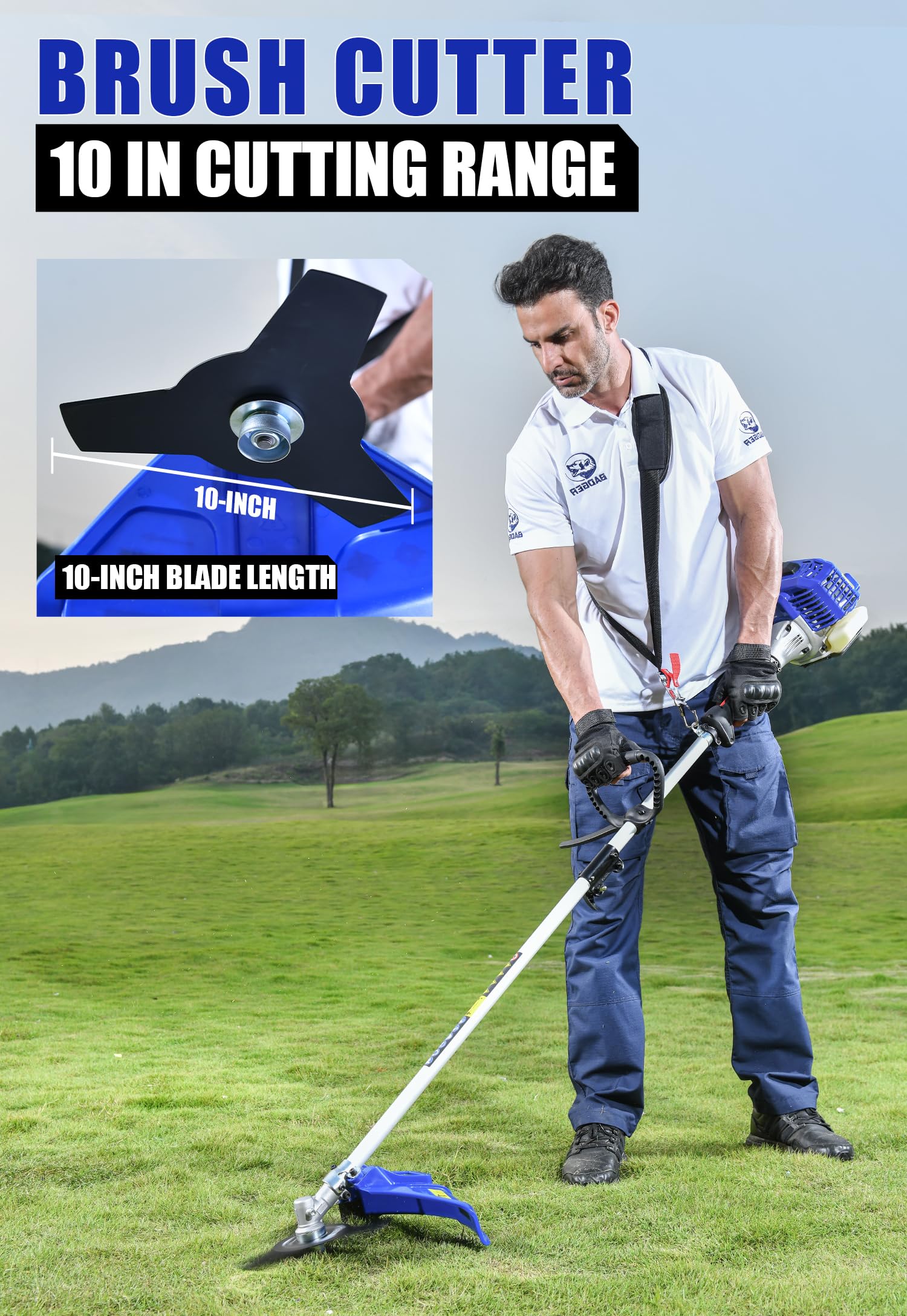 Wild Badger Power rubber handle and shoulder strap for comfortable extended use.