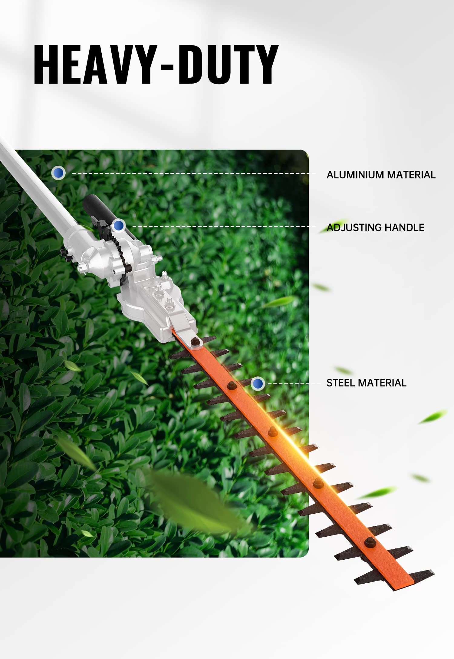 Wild Badger Power Sunseeker tool-free attachment makes switching tools quick.