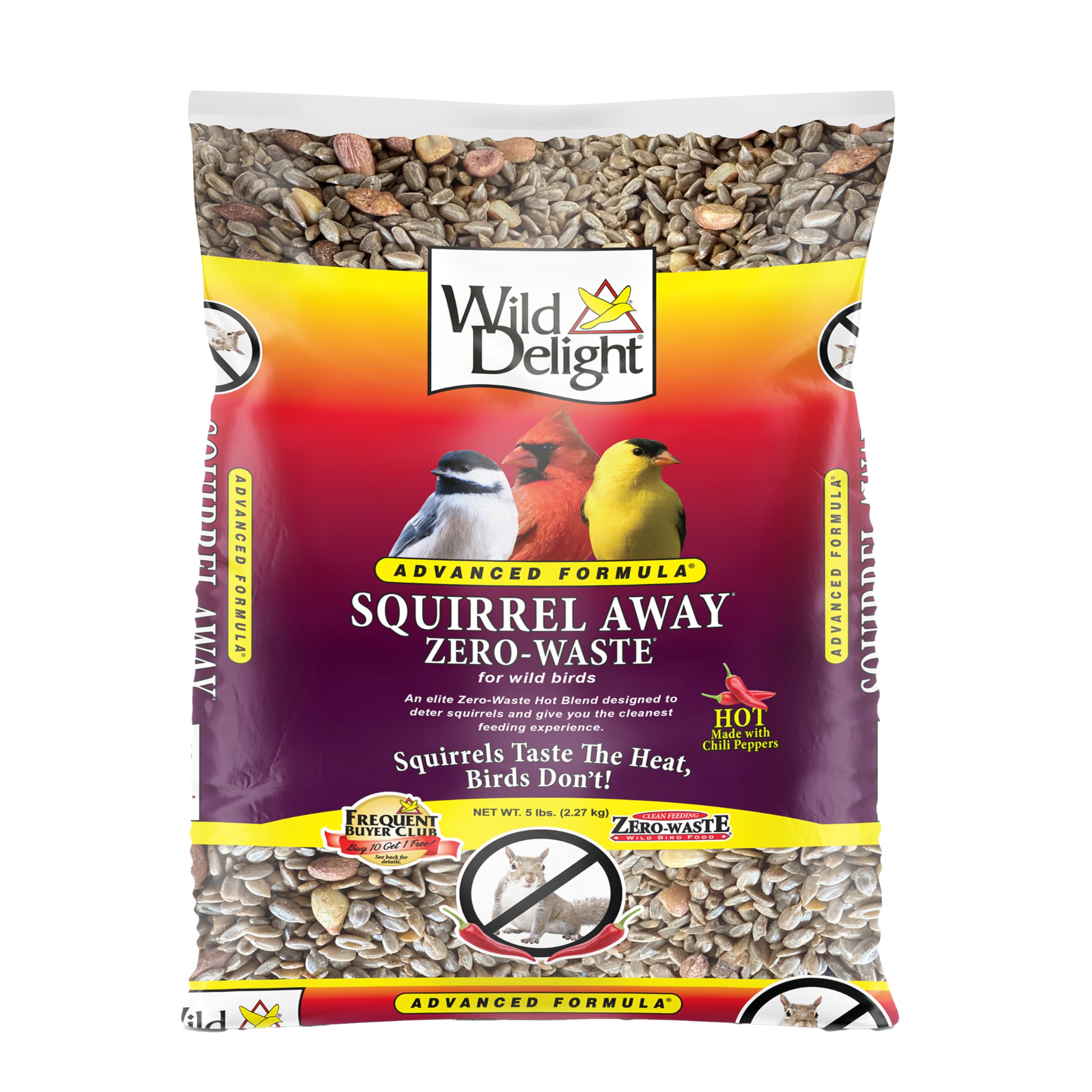 Wild Delight Squirrel Away bag front view showing zero waste design for outdoor feeding