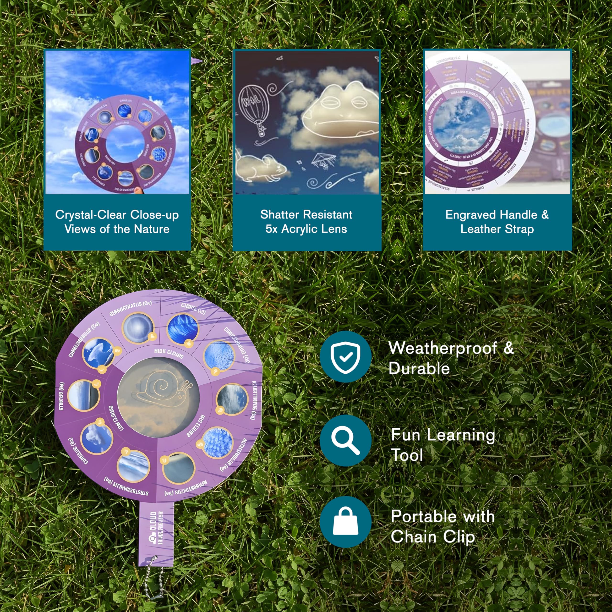 Wild Life Cloud Investigator chain attachment demonstrates easy backpack carry.