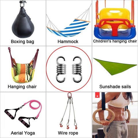 WILD MAN soft-suspension setup ideal for indoor or outdoor porch swings and hammocks.