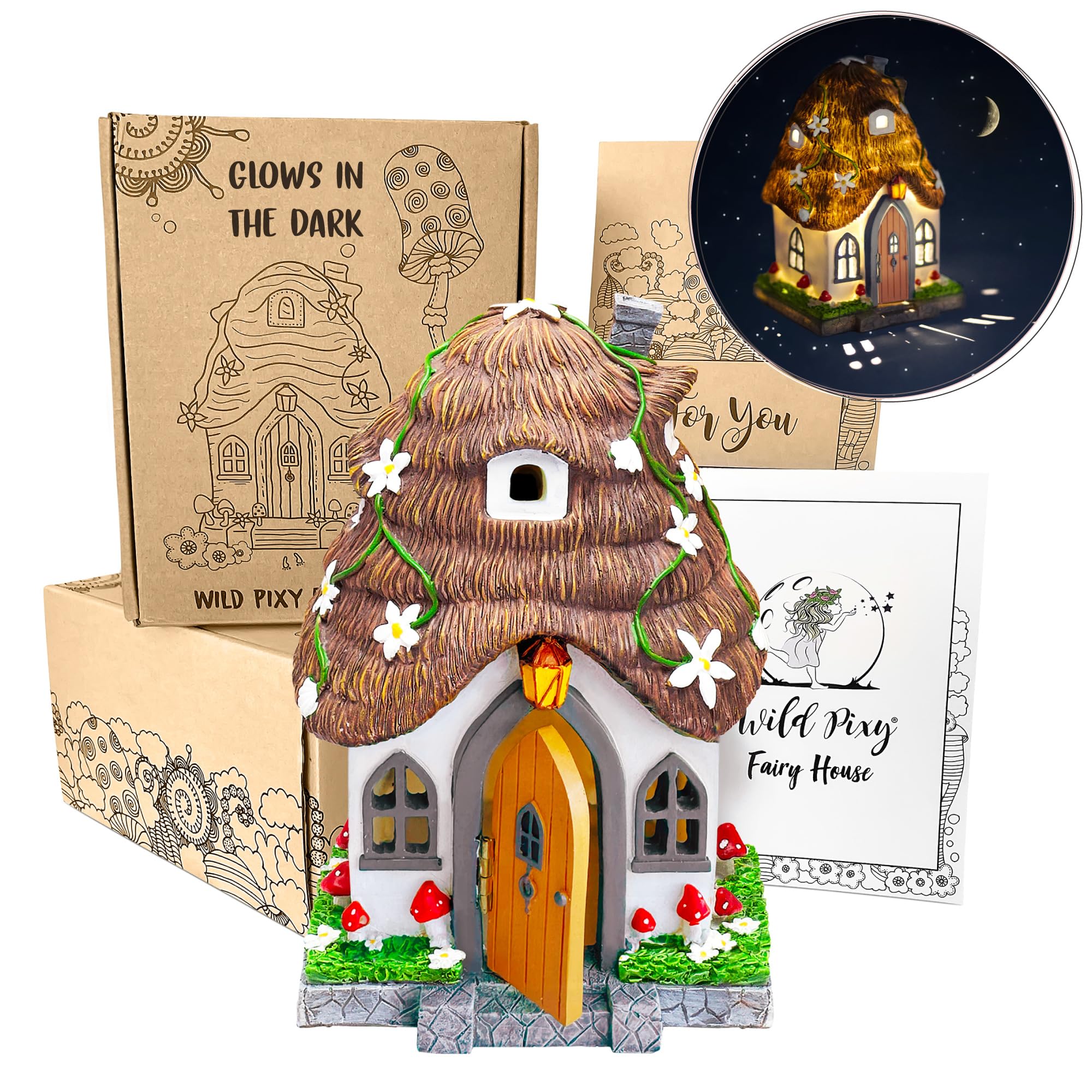 WILD PIXY Fairy House door opening for interactive garden play.