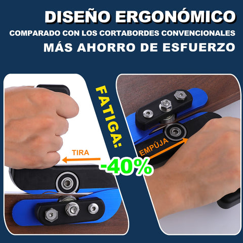 WildBossy Edge Banding Cutter ergonomic push-pull grip reduces fatigue during long sessions.