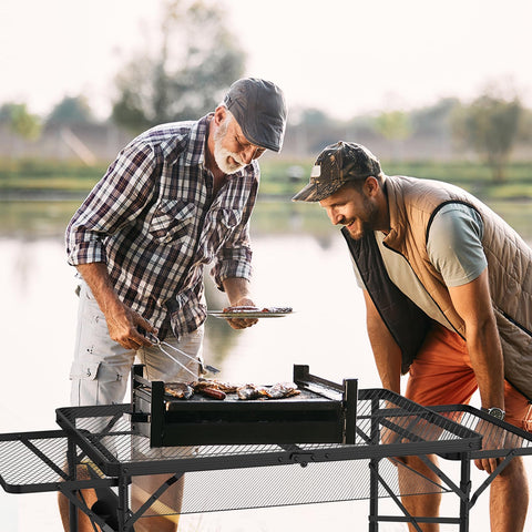 WildFinder 3x2 ft camping table with mesh desktop for quick cleanup