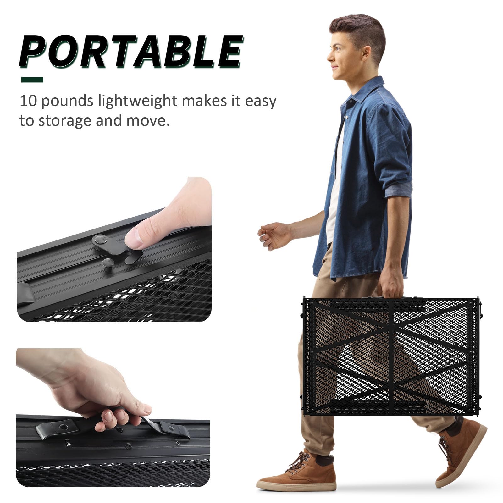 WildFinder detachable mesh layer with side pocket stores tools and essentials.