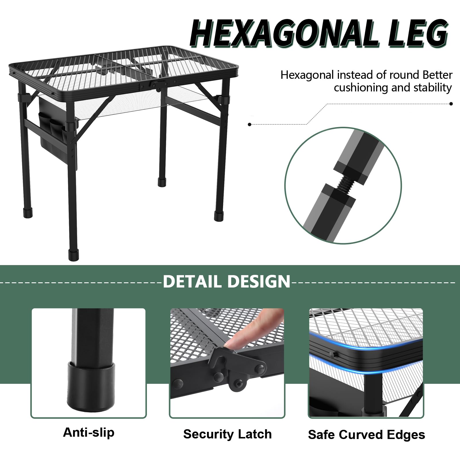 Height-adjustable WildFinder table adapts for standing or seated use.