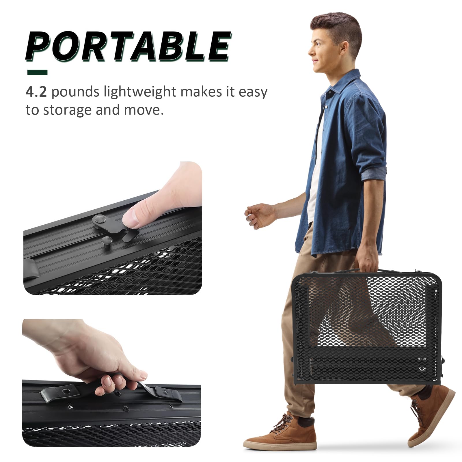 Waterproof and fireproof WildFinder table stands up to elements during outdoor cooking.
