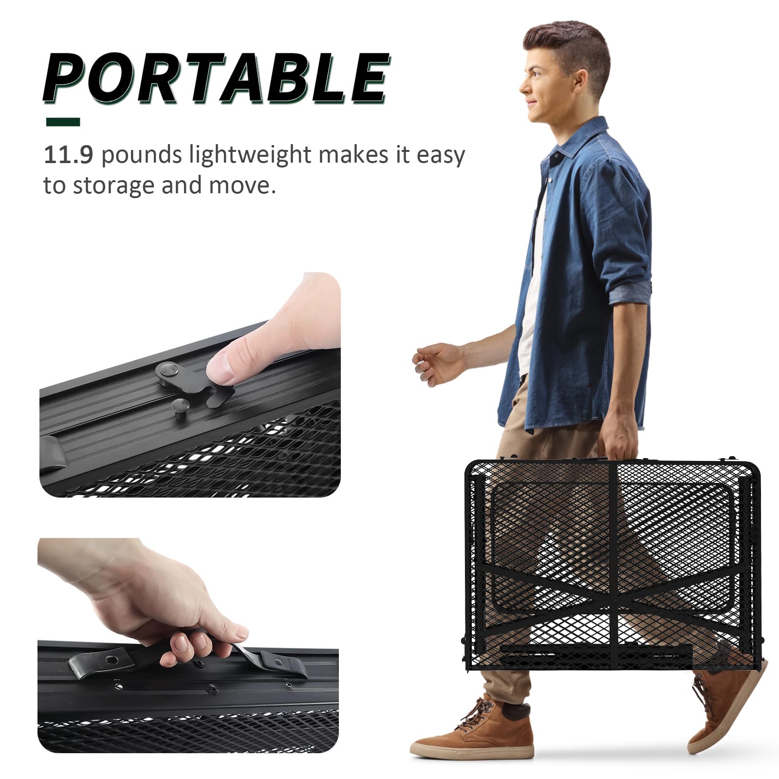WildFinder hexagonal legs provide stable support on uneven ground