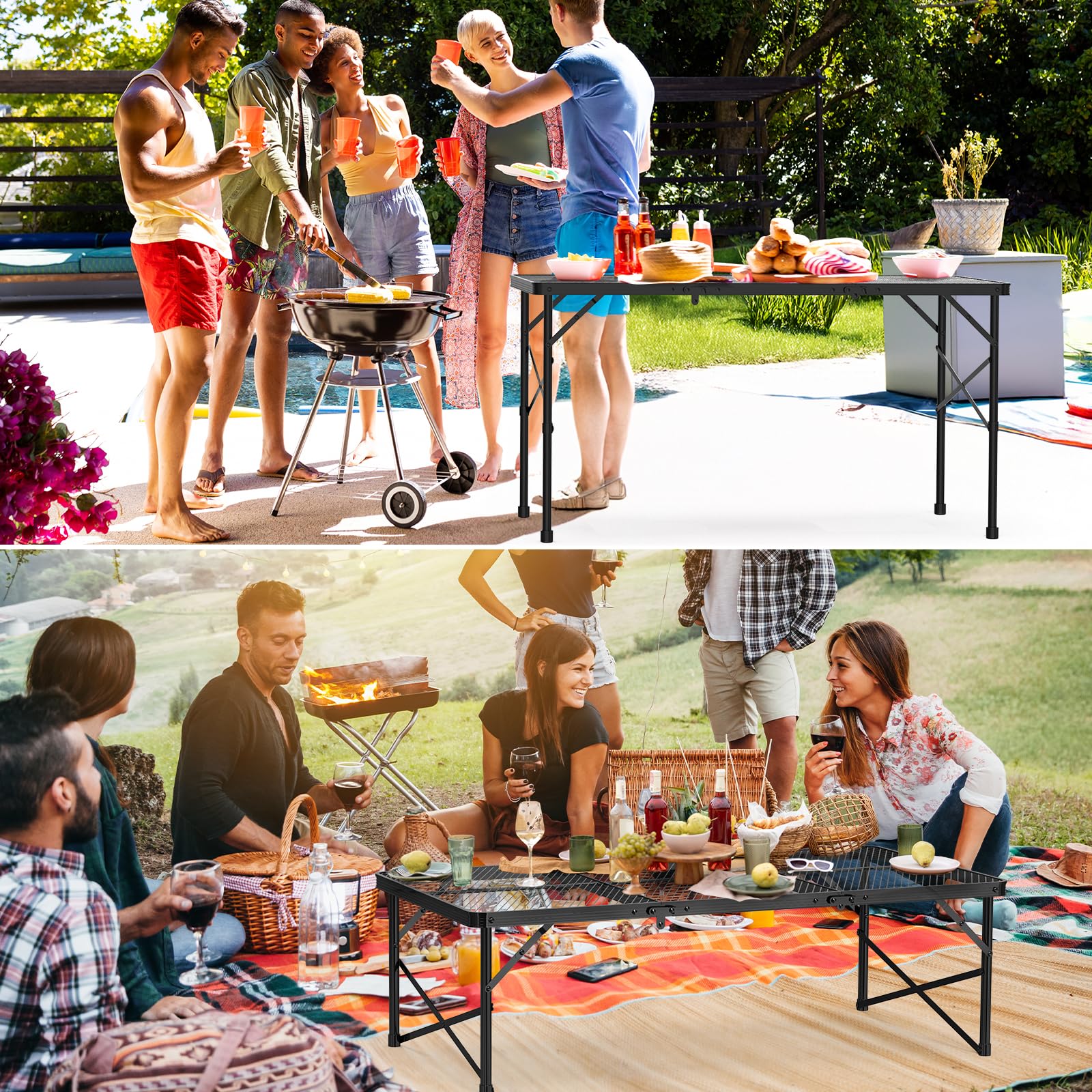 WildFinder waterproof and fireproof table keeps surfaces safe near water and grills.