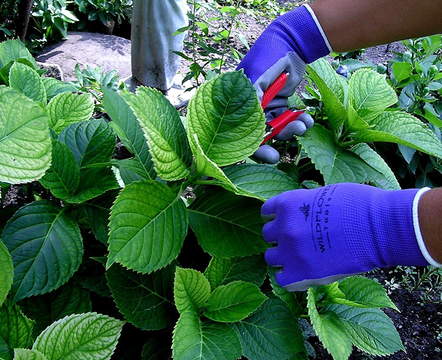 WILDFLOWER Tools machine washable gloves for easy cleanup after gardening.
