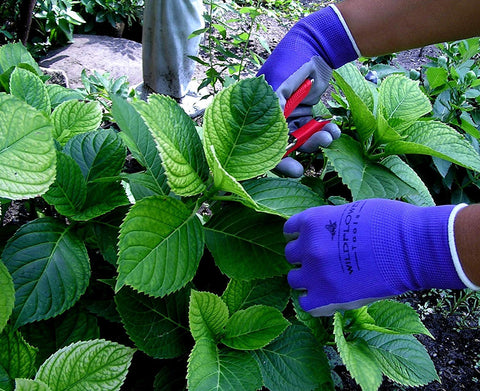 WILDFLOWER Tools machine washable gloves; easy cleaning after yard work.