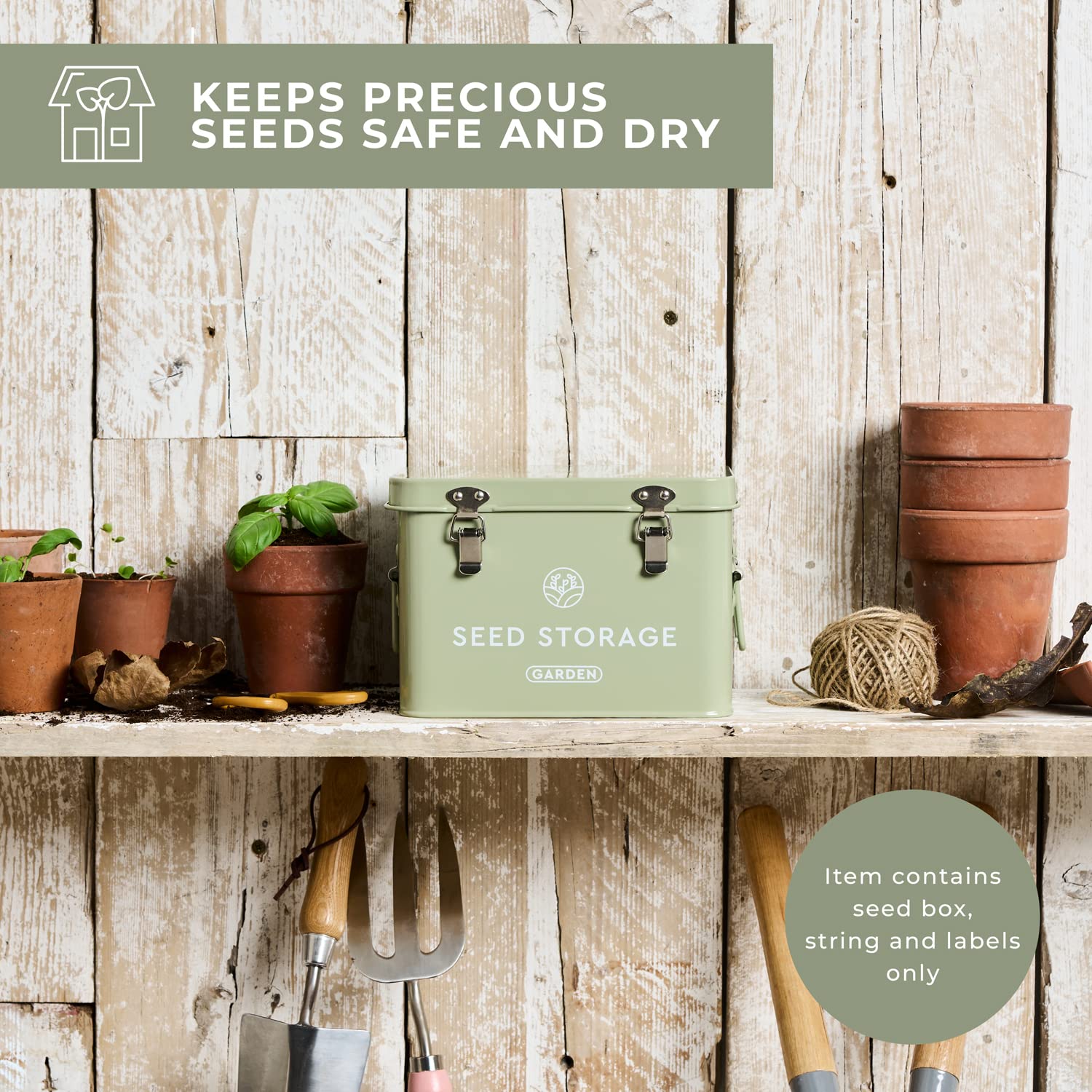 WILDGOOSE garden tin with side handles for effortless transport.