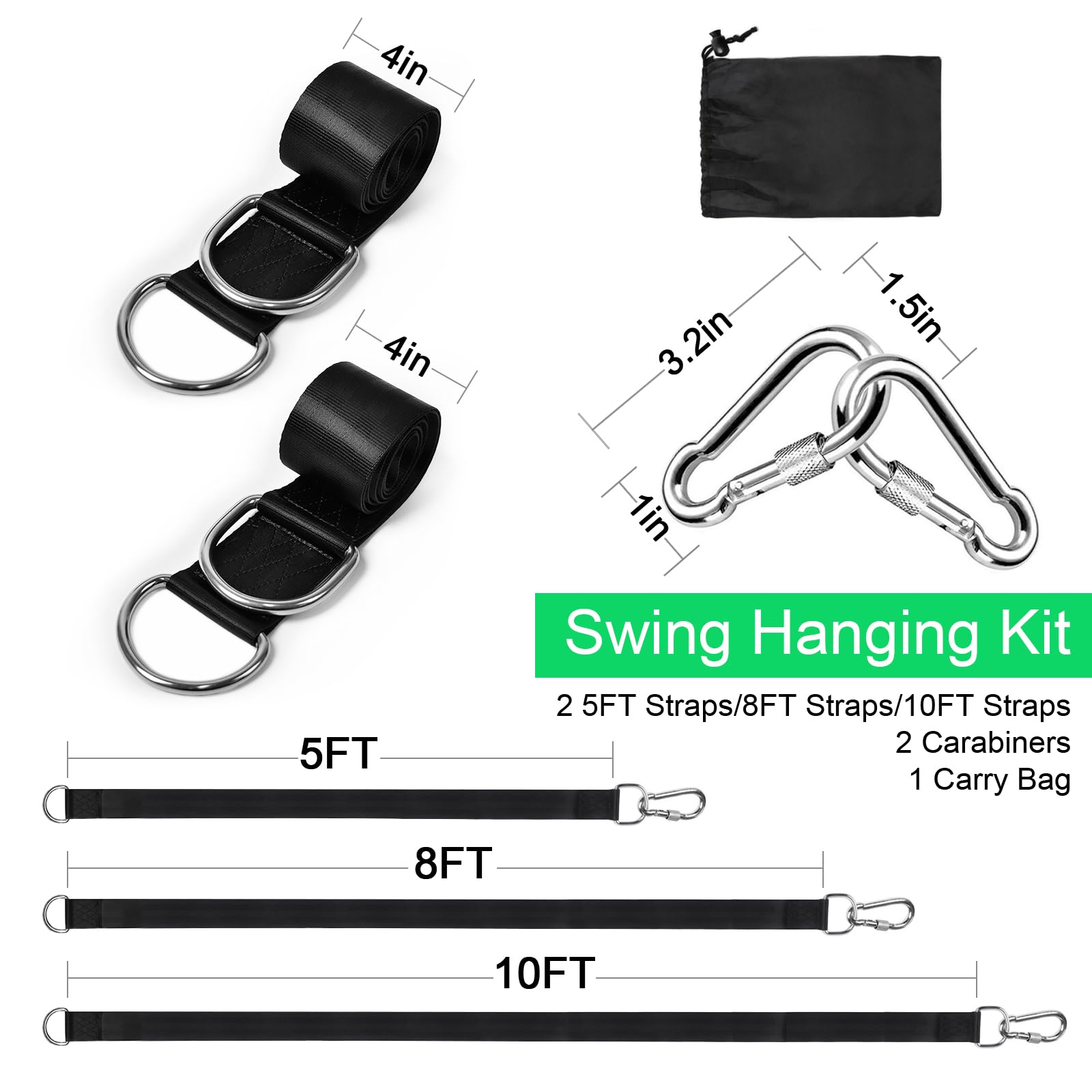 Wildjue waterproof polyester strap in black remains durable in rain