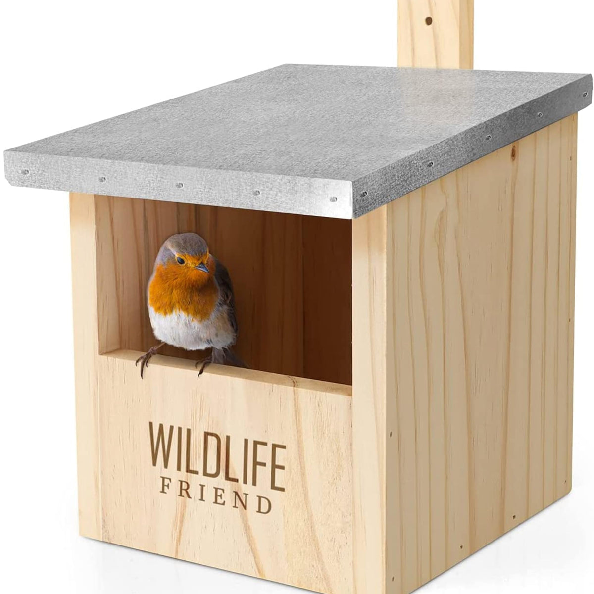 Wildlife Friend nesting box semi-cavity robins offers durable shelter for backyard birds.