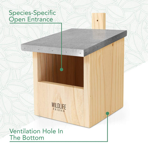 Wildlife Friend untreated pine natural wood supports long-term, natural nesting conditions.