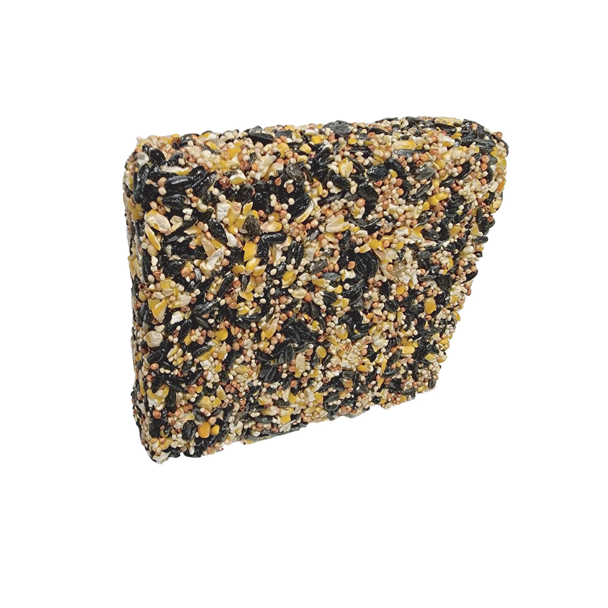 Wildlife Sciences Songbird Treats seed bars close-up show textured seeds appealing to backyard birds.