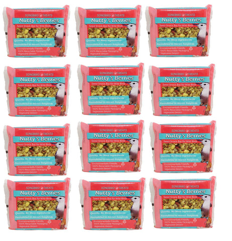 Wildlife Sciences Songbird Treats packaging shown for easy backyard feeding.
