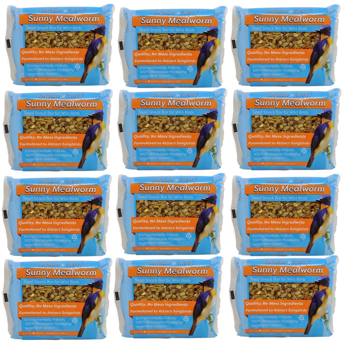Wildlife Sciences seed bars on a feeder attract songbirds.