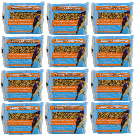 Wildlife Sciences seed bars on a feeder attract songbirds.