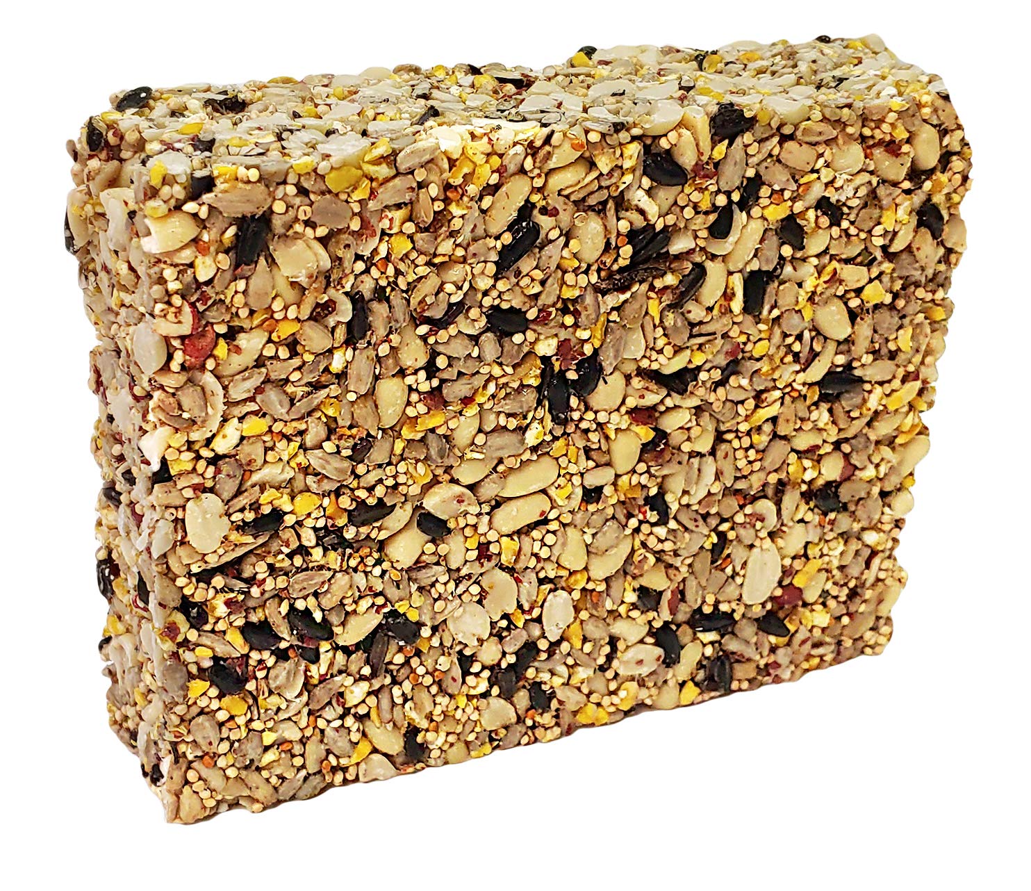 Wildlife Sciences Songbird Treats Seed Bars close-up texture highlights dense seeds for nibbling.