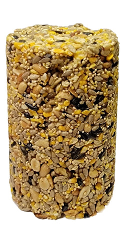 Wildlife Sciences Songbird Treats Seed Tower 2-Pack ingredients closeup showcases cranberries and seeds