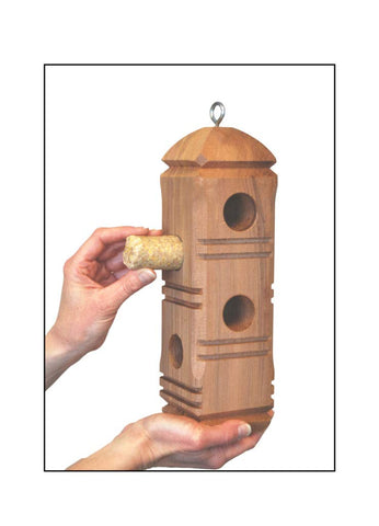 Case of 12 wrapped suet plug packs for ongoing backyard feeding